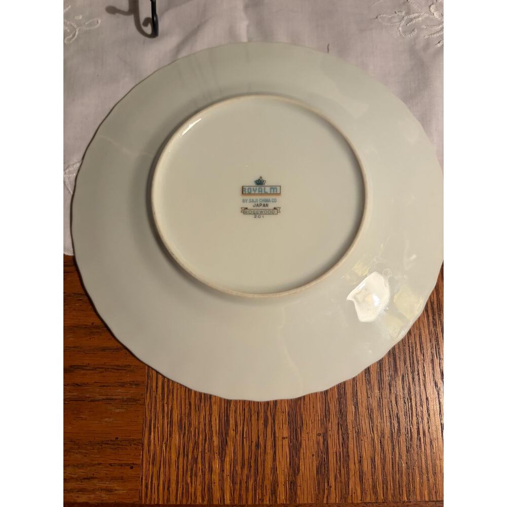 Vintage‎ Royal M Rosewood Pattern Plate- 7.5 inches - Picture 4 of 5